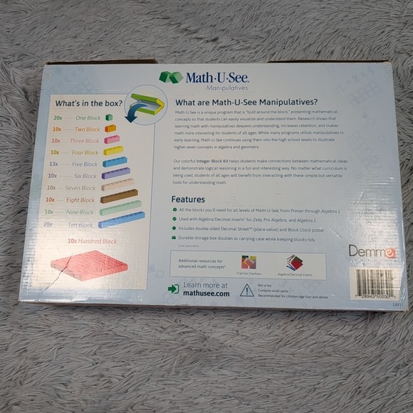 Math U See Manipulatives Integer Block Kit Homeschool Math Classroom Learning - Picture 4 of 8